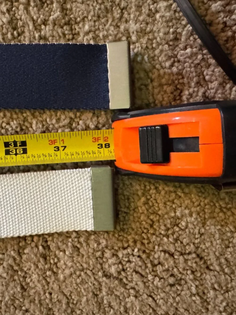 Under Armor White and Grey/Navy Blue Reversible Belt 38